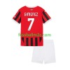 Fußballtrikots AC Mailand Santiago Gimenez 7 Kinder Heim Trikotsatz 2024-2025 Fußballtrikots AC Mailand Santiago Gimenez 7 Kinder Heim Trikotsatz 2024-2025